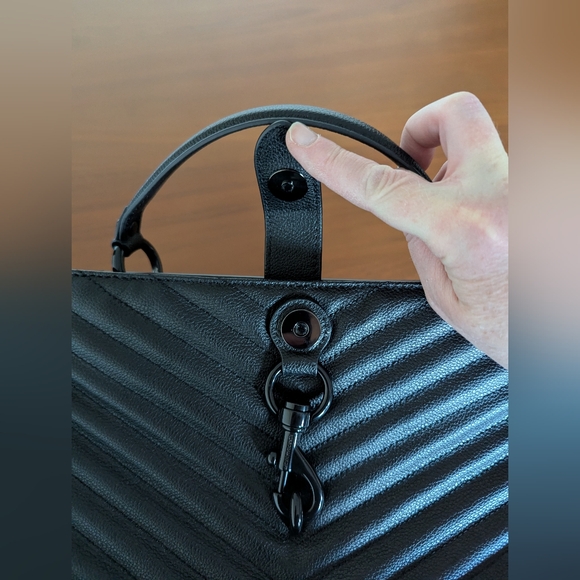 Rebecca Minkoff Edie large leather satchel with removable shoulder strap - Picture 6 of 12